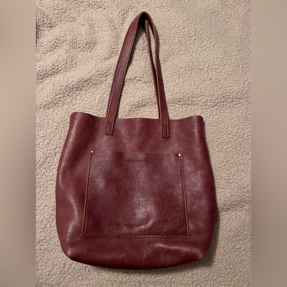 Portland Leather Nutmeg Crossbody Tote and Bifold Wallet SET